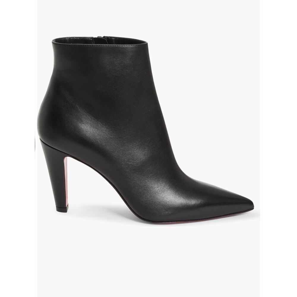 CHRISTIAN LOUBOUTIN Vibella 85 Black Leather ankle boots NWT Size 35.5